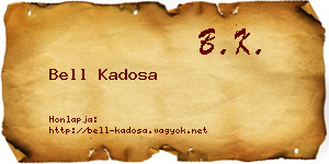 Bell Kadosa névjegykártya